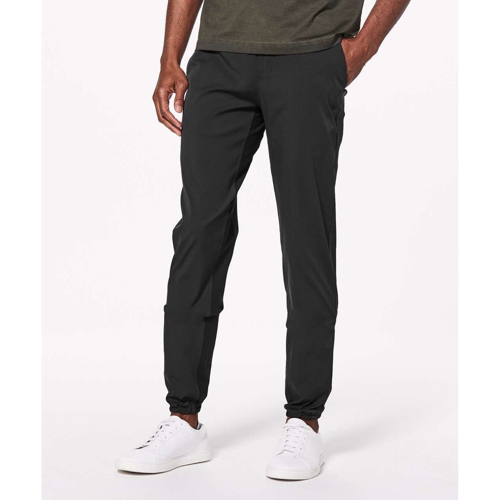 Lululemon Great Wall Track Pants Men L Black Joggers Athletic Activewear Outdoor